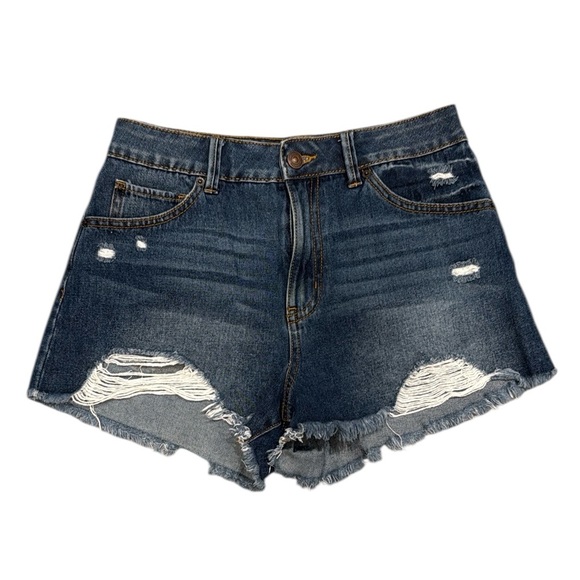 Rewash | EUC Super High Rise Wedge Vintage Revival Denim Shorts - Picture 1 of 9